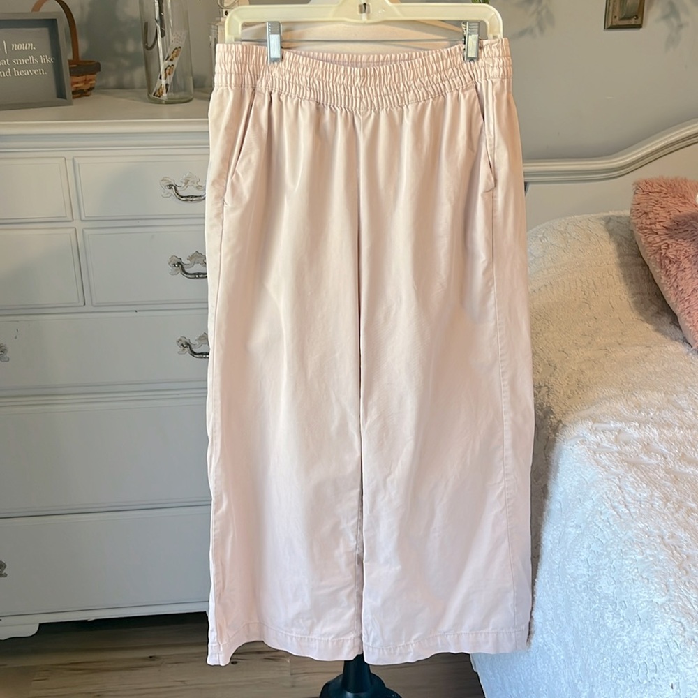 GAP Wide Leg Very Comfy Lightweight Elastic Waist Pants Pink Blush - Picture 3 of 12